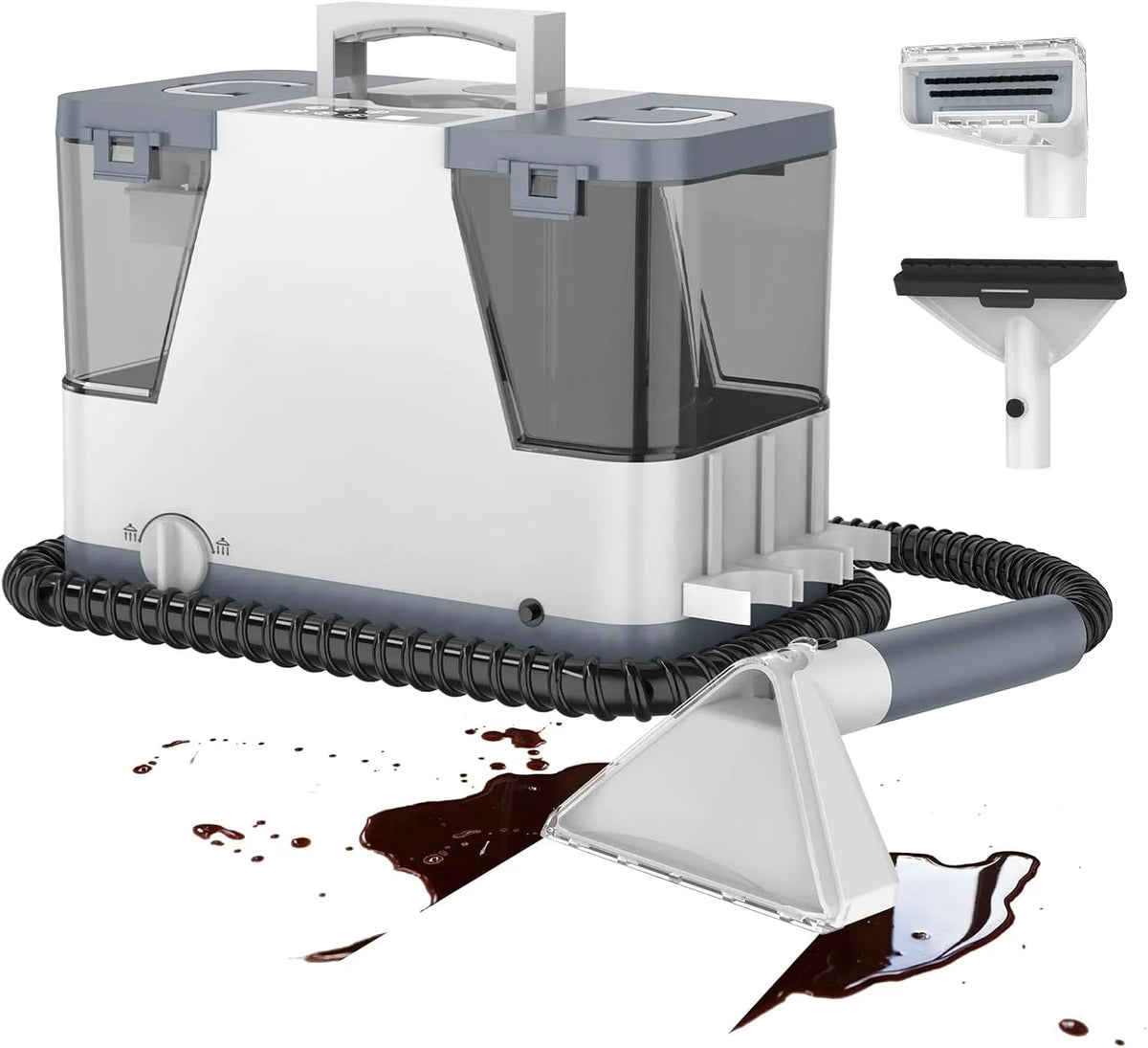 Canapé Shampouineuse Nettoyeur, Tissu Injecteur Extracteur Nettoyage intensif 2500W Voiture Tapis Moquettes Aspirateur