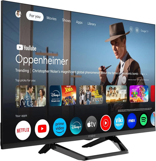 Modèle SRT40FG6733C STRONG, Télévision 40 Pouces, largeur 100 cm, 3 Ports HDMI, 1 Arc, + 2 Ports USB + AV + Prise Antenne, Full HD, Image le, Sat
