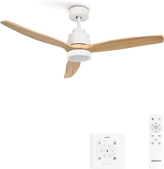Ventilateur, Ø132 cm, 6 niveaux de vitesse, puissance 40W, 6 niveaux de vitesse, CREATE, contrôleur murale et télécommande, minuterie, été-hiver
