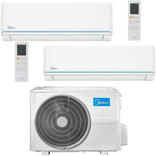 Midea climatiseur M2OG-14HFN8-Q R-32, Dual Split Inverter série EVOLUTION 9+12 avec Wi-Fi READY A++A+