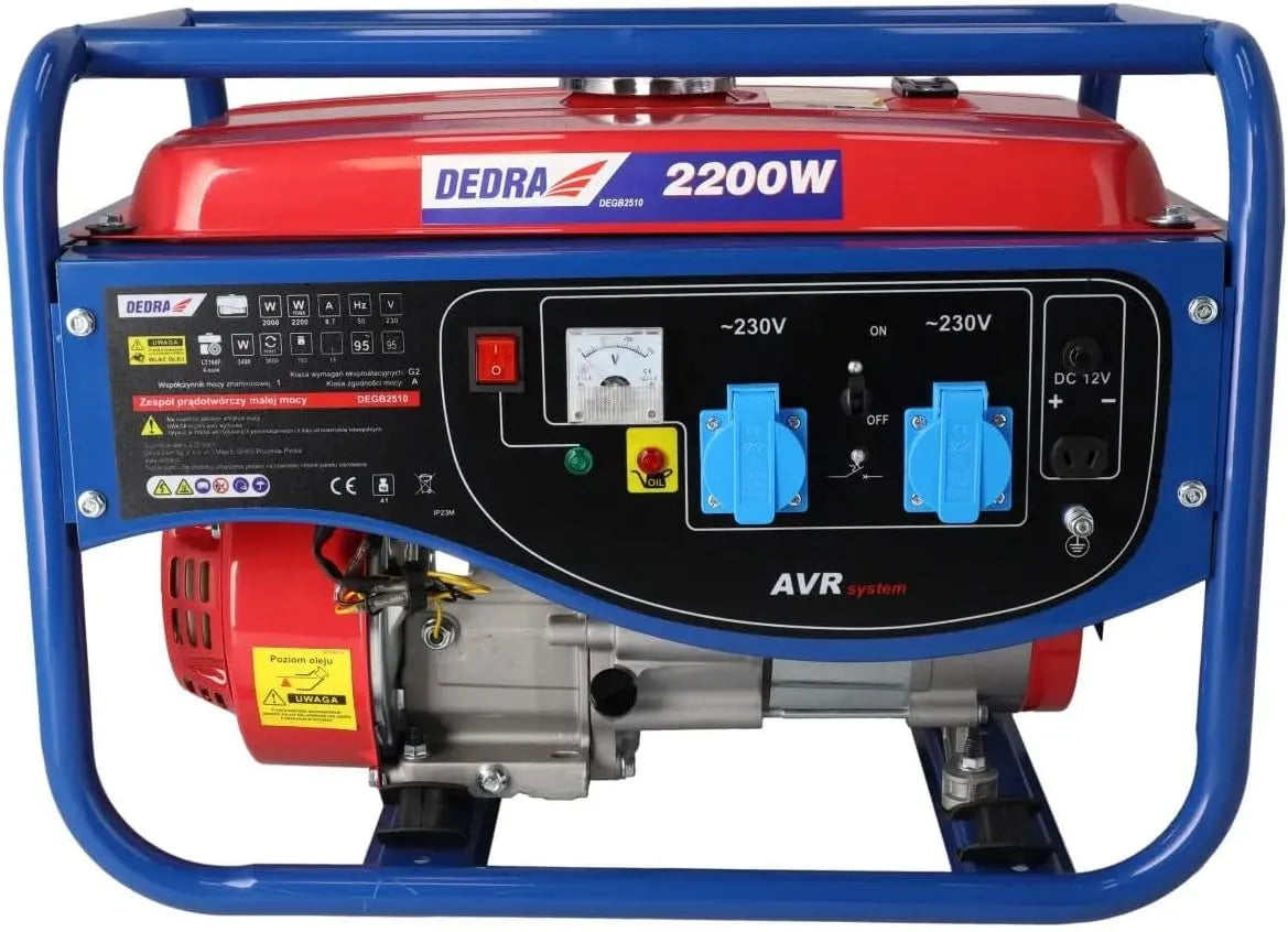 Générateur électrique DEGB2510, Électrique 2,0/2,2kW, Camping et Événements, Portable et Fiable, Alimentation Stable pour Maison, Chantier