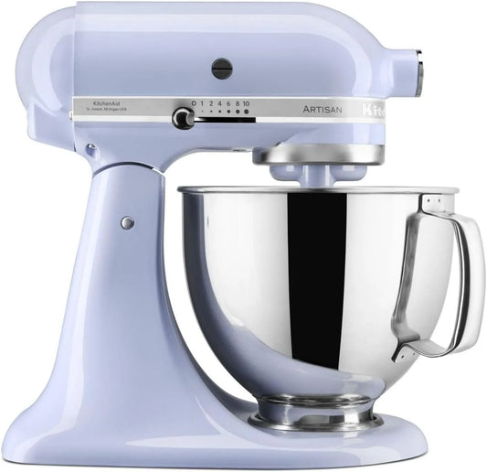 KitchenAid robot pâtissier, Batteur avec 3 accessoires et Bol inox de 4,8 L, Artisan, Robot cuisine multifonctions à tête inclinable, Lavande