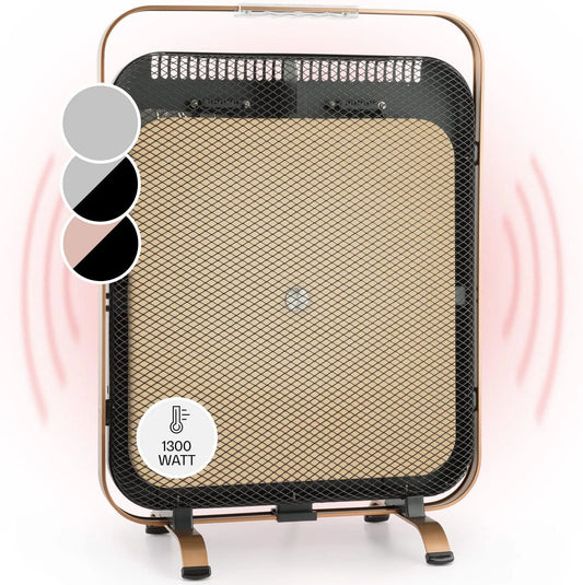 Klarstein radiateur, jusqu'à 30 m², electrique extra plat, Panneau rayonnant, Plateau en marbre, puissance 1300W, HeatPal, Chauffage infrarouge