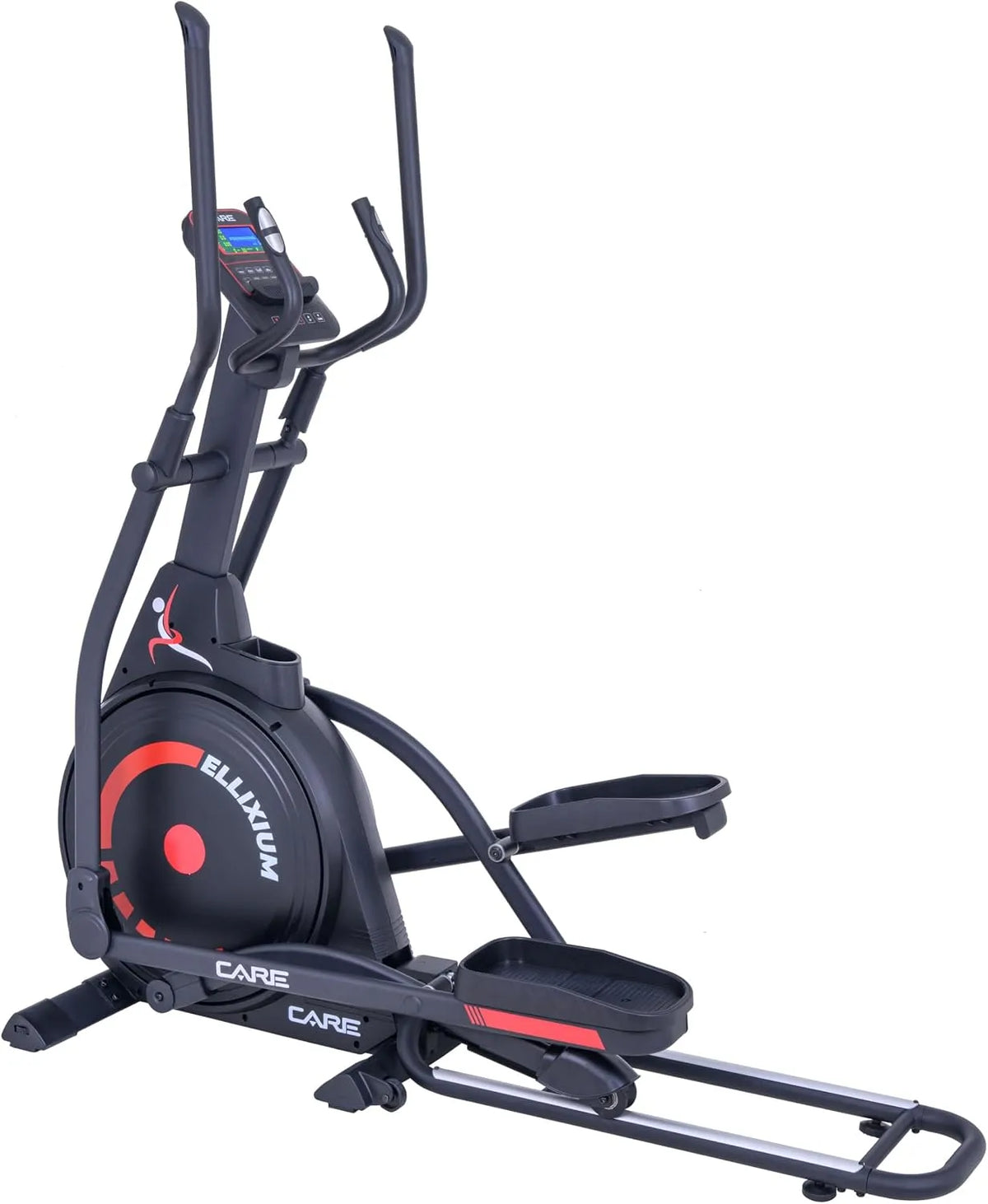 Vélo elliptique Care Fitness, 23 Programmes, Masse d'intertie 16Kg, ELLIXUM FD, Système de Pliage Ingénieux, Semelles Antidérapantes