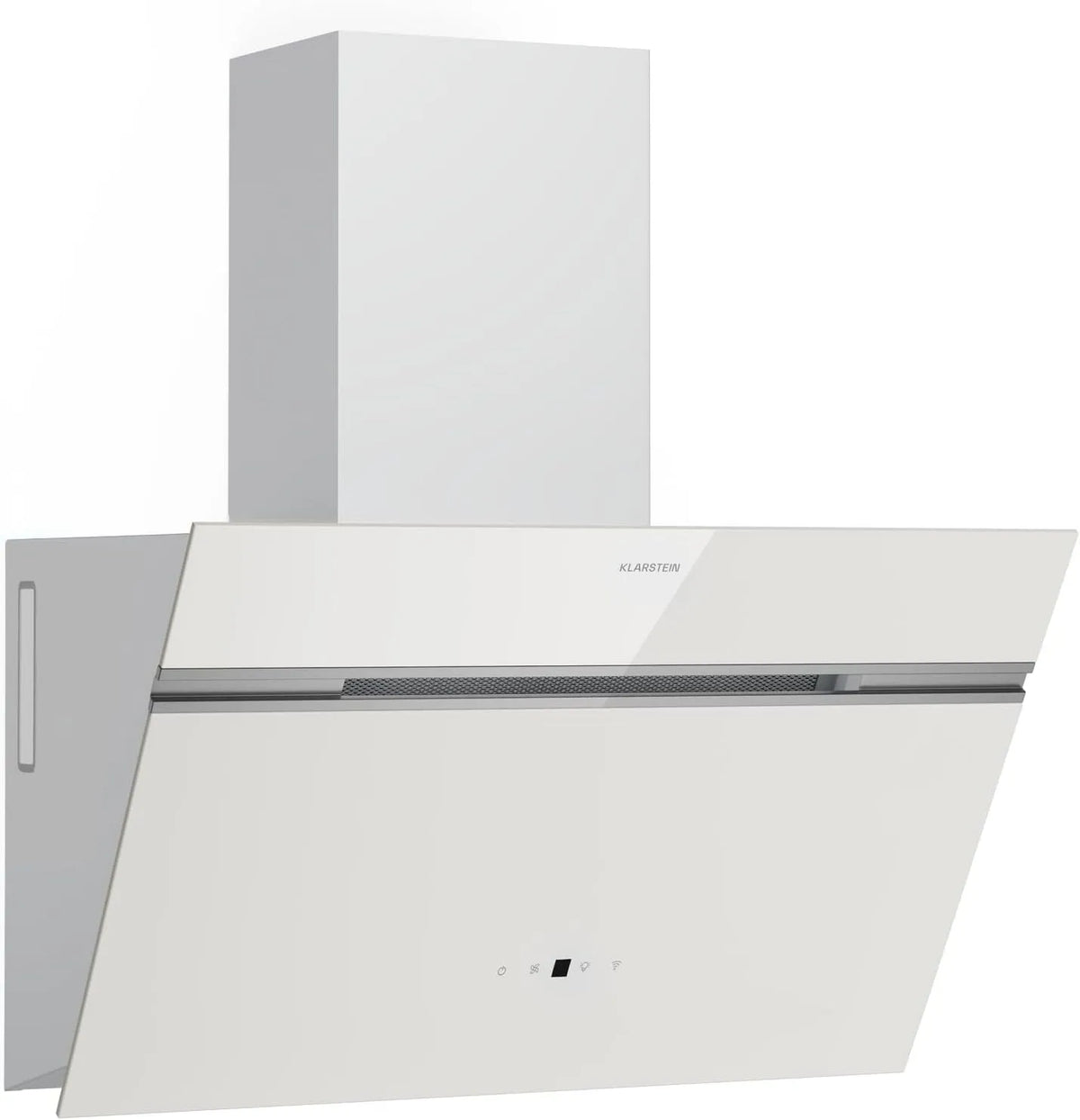 Klarstein hotte aspirante, 60 cm Hotte Décorative, 52 dB, 520 m³/h, Alina, Boost, classe énergétique A++, LED, Recirculation
