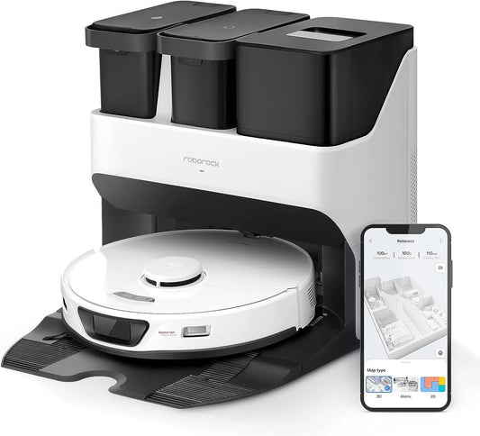 Roborock aspirateur 5500, réservoir d'eau 200 ML, S7 Max Ultra Robot et Nettoyeur, réservoir de poussière 350 ML, Puissance d'aspiration Pa
