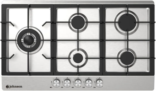 Table de cuisson, à gaz 90 cm 5 feux, 60 Hz, tension 240 V, puissance 2 kW