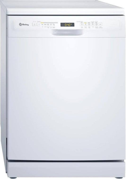 Lave-vaisselle 3VS5031BP Balay, installation libre, largeur 60 cm, moteur extra silencieux, finition blanche, Home Connect