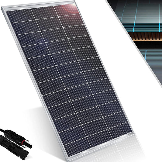 Kesser modèle 1er, 165 Watt, photovoltaïque, Set, tension 18 V pour batteries 12 V, Panneau solaire monocristallin Panneau solaire