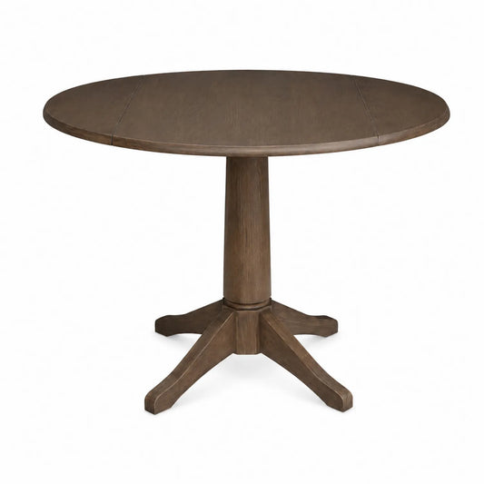 Table à manger ronde en bois de chêne diamètre 120 cm