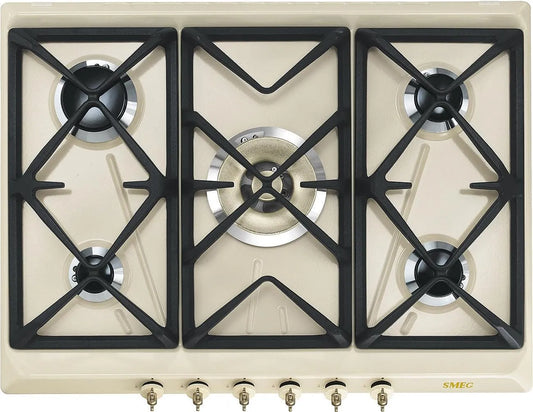 Smeg plaque de cuisson SRV876POGH, de cuisson à gaz