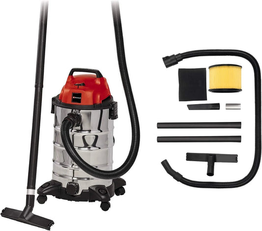 Einhell aspirateur TC-VC 1930 S, puissance 1500 W, Cuve 30L, eaux et poussières, Livré avec Accessoires