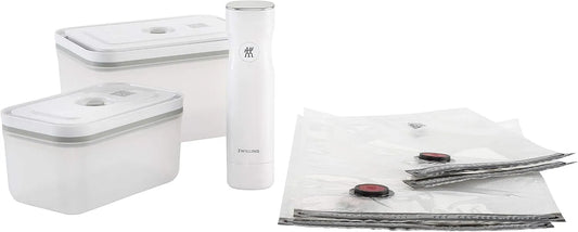 Pompe 7pcs, L + 4 sacs, + 2 Boîtes rectangulaires M, ZWILLING Set complet sous-vide, plastique