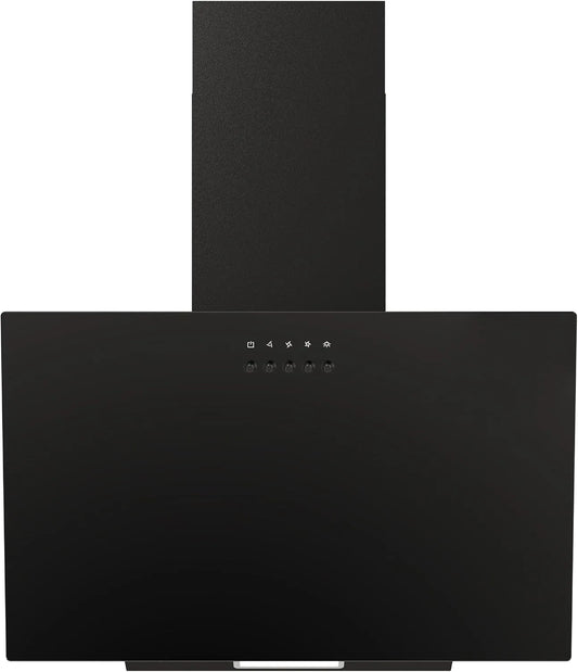 Hotte aspirante FIREGAS, largeur 60cm, Hotte de Cuisine Inclinée avec Moteur Sans Balais, 3 niveaux de vitesse, 3 niveaux de vitesse