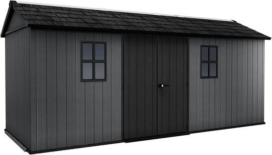 Abri de jardin Keter 1775-11, Newton Plus,2 m², 11,2 m, finition grise Aspect Bois