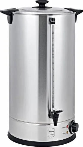 Bouilloire électrique GWB1030 METRO Professional, puissance 2600 W, distributeur de vin chaud, en acier inoxydable, finition argentéeé, capacité 30 l