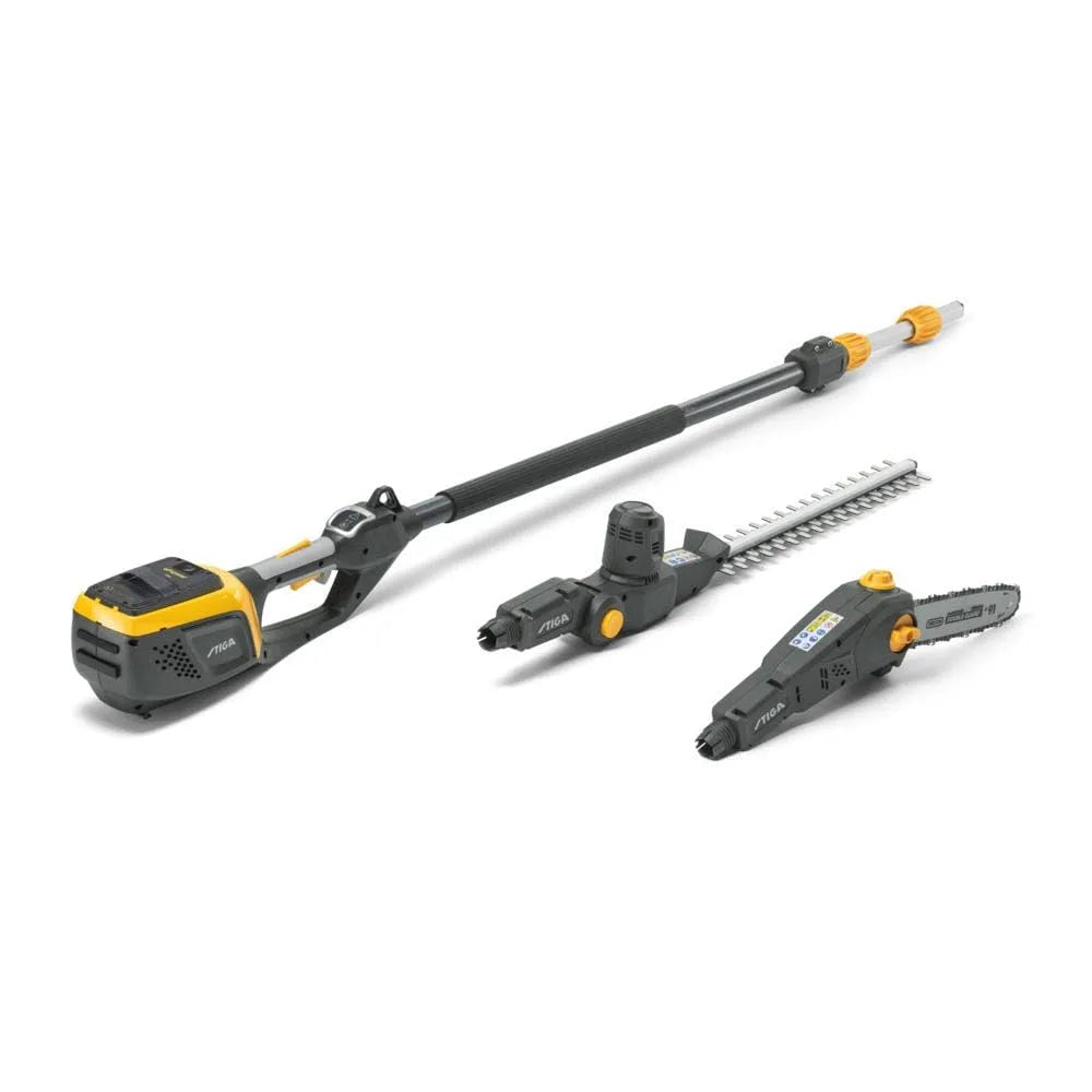 Stiga ST3 Taille-haie à fonctionnement sans fil 500e, Manche télescopique MT, avec Longueur, 278722108, élagueuse, Kit avec Batterie
