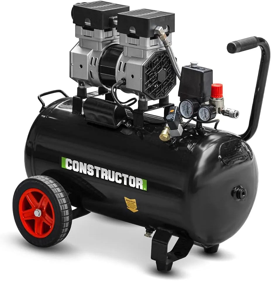 Compresseur, puissance 750W, capacité 50L silencieux, 8 bars, Constructor