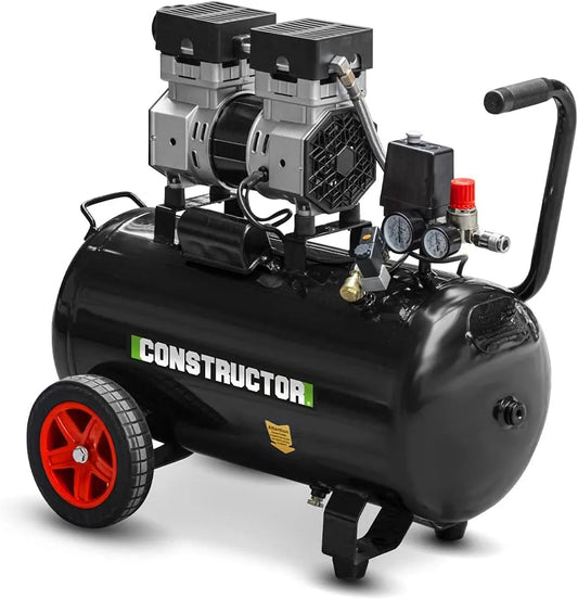 Compresseur, puissance 750W, capacité 50L silencieux, 8 bars, Constructor