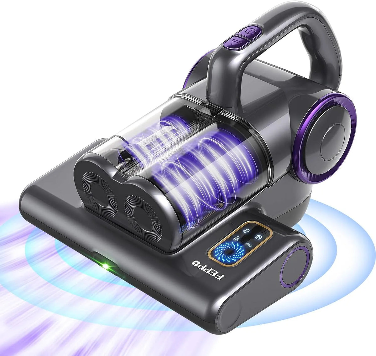 Aspirateur FEPPO, puissance 500 W, lit d'enfant, chaleur 140 °F, filtre HEPA et ultrasons, filaire, 16 Kpa, polyvalent pour lit, canapé