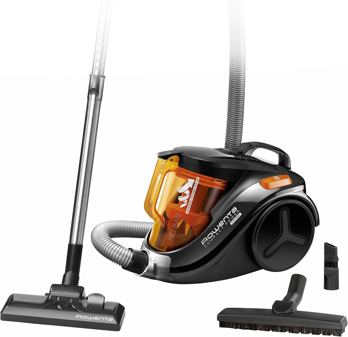 Rowenta aspirateur RO3753EA, puissance 750 W, capacité 1,5 L, Sans Sac, Puissant, Accessoire Spécial Parquet, Compact Power Cyclonic Parquet