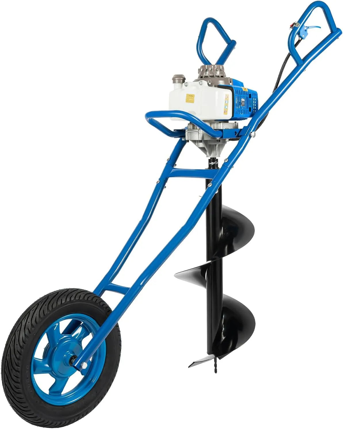 Essence 63 cc 8800 Tarière à, puissance 2200 W, 2 temps, foret de sol monocylindre, foret de brouette, foret de jardin de 300 mm, ± 300 tr/min