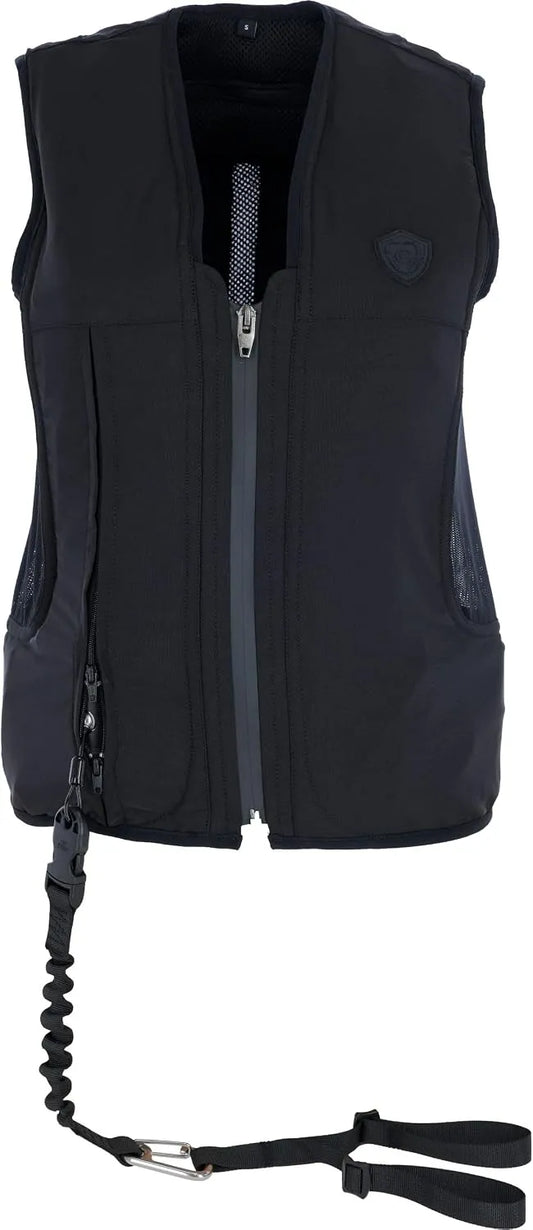 Covalliero Manege, Gilet airbag en nylon finition noire pour cavalier avec cartouche Taille XS 140-155 cm