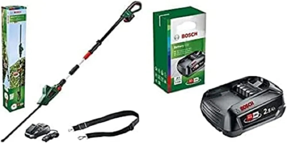 Bosch Taille-Haies sans fil téléscopique 1600A005B0, Longueur de lame 43 cm, Chargeur, GR SKU, UniversalHedgePole 18, 1 Batterie 18 V 2,5 Ah