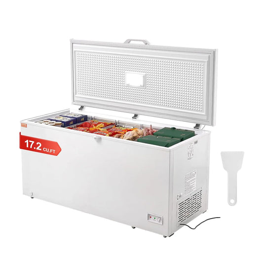 Vevor congélateur, C 488 L, Grand Surgélateur Autoportant avec 4 Paniers Amovibles, Température Réglable sur 7 Niveaux, Éclairage LED
