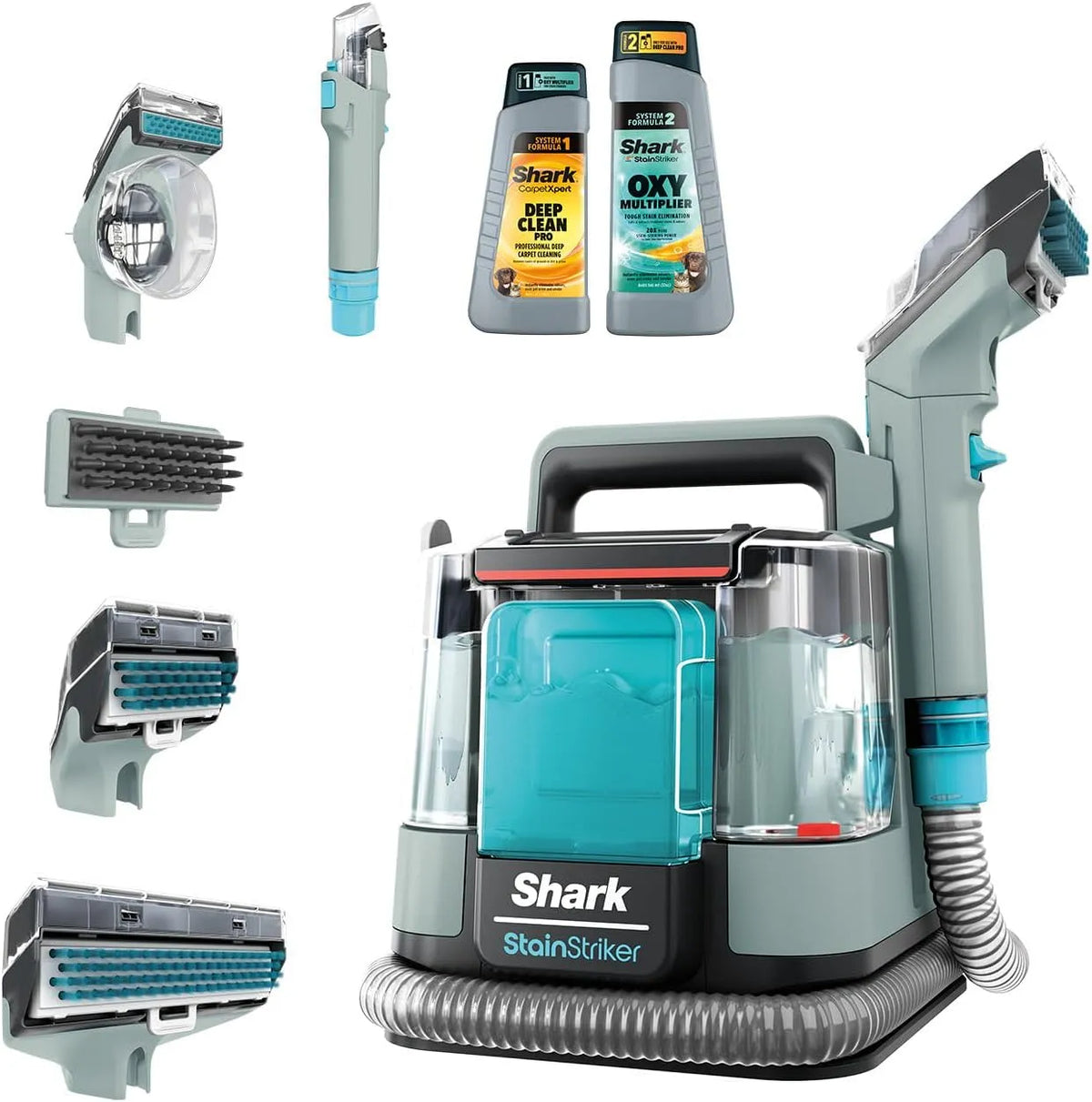 Shark modèle PX200EUCP, StainStriker Nettoyeur tâches 5 accessoires, capacité 946 ml, 2 formules de nettoyage CarpetXpert, pour animaux