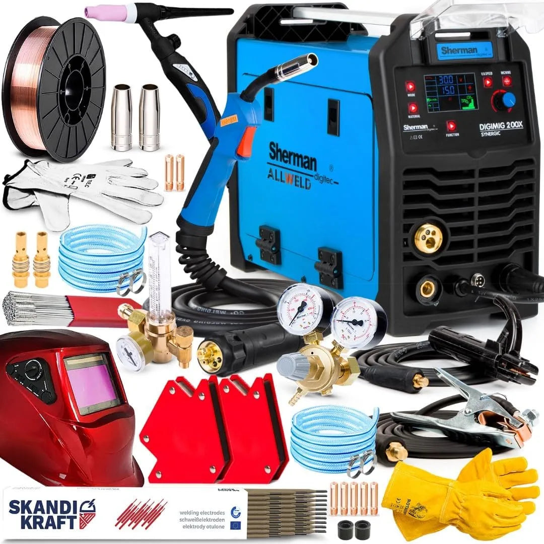 Four 200X, Sherman DIGIMIG SYNERGIC, TIG, soudage par points et soudobrasage, Avec inductance, MMA, Kit professional