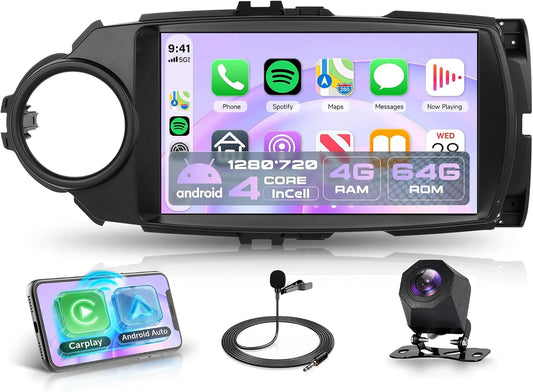 Autoradio pour Toyota Yaris Grmn modèle 4G+64G 2012-2017 Android, WiFi Mirror Link Bluetooth FM, RDS EQ, SWC Caméra de Recul