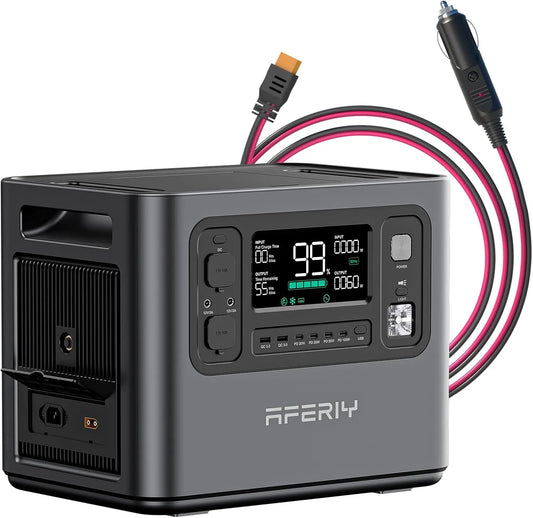 Electrique Portable AFERIY Generateur, Batterie Nomade 2048Wh, Charge Rapide, CC, Écran LCD, Voyage, puissance 2400W, USB, Panne de Courant