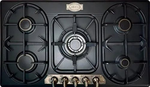 Plaque de cuisson KG 9325 90cm/Cuisinière Kaiser Em Rétro, Brûleur WOK 3,8kW avec adaptateur, largeur 90cm, Cuisinière à gaz exclusive de Kaiser