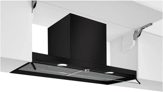Bosch Hotte intégré Série 4, 3 niveaux de vitesse d'aspiration DBB96AF60, largeur 90cm, finition noire mat