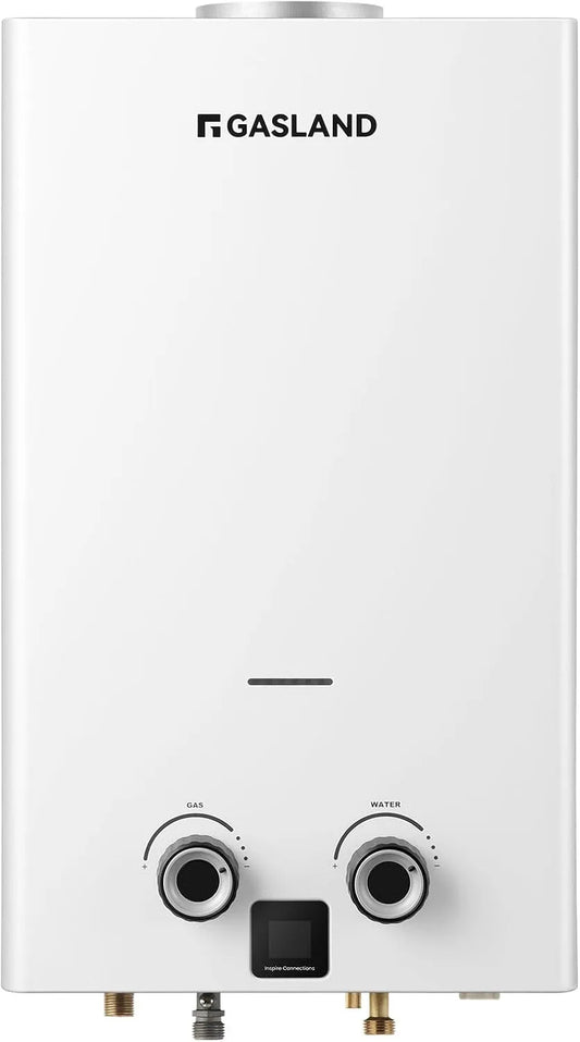 Chauffe-eau électrique BG300-DE 50mbar, GASLAND 11L Chauffe eau gaz instantané au propane, Bas NOx, finition blanche