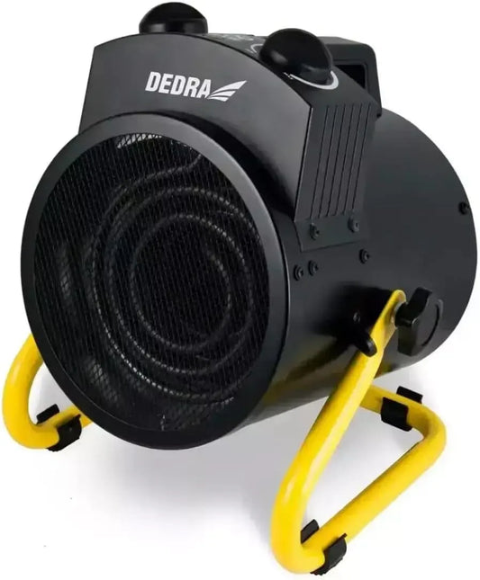 Canon DEDRA à Chaleur Électrique Professionnel 5 kW, tension 400V Triphasé, Chauffage Industriel pour Atelier, Garage, Séchage de Chantier, Odeur
