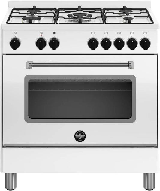 Four AMN855EBV/24 Americana, 24 Electrique Gaz finition noire, Acier inoxydable A