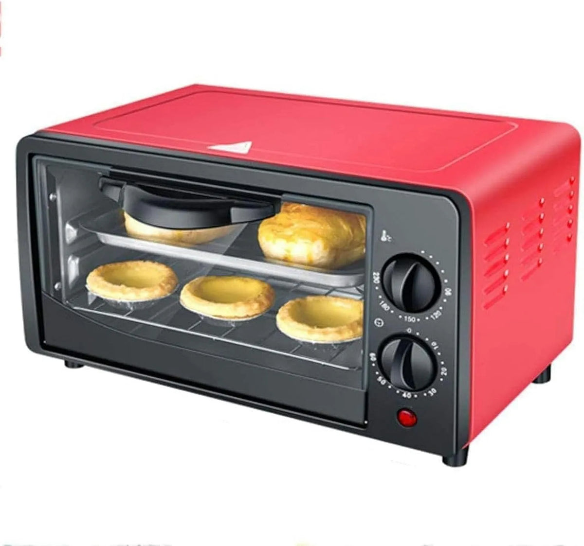Grille-pain, Mini Four 12 L, Four électrique Multifonction, Four à Convection, Rouge