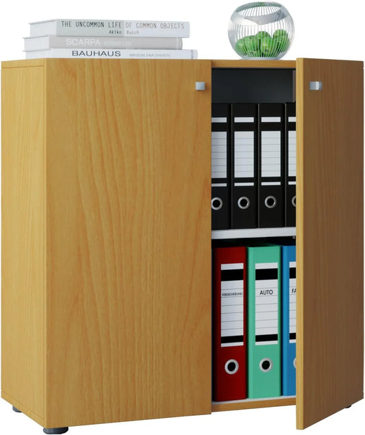Armoire, de Bureau Livres Dossiers Meuble de Bureau Lona 2 Portes battantes de Bureau Livres Dossiers Meuble de Bureau Lona 2 Portes battantes Hêtre