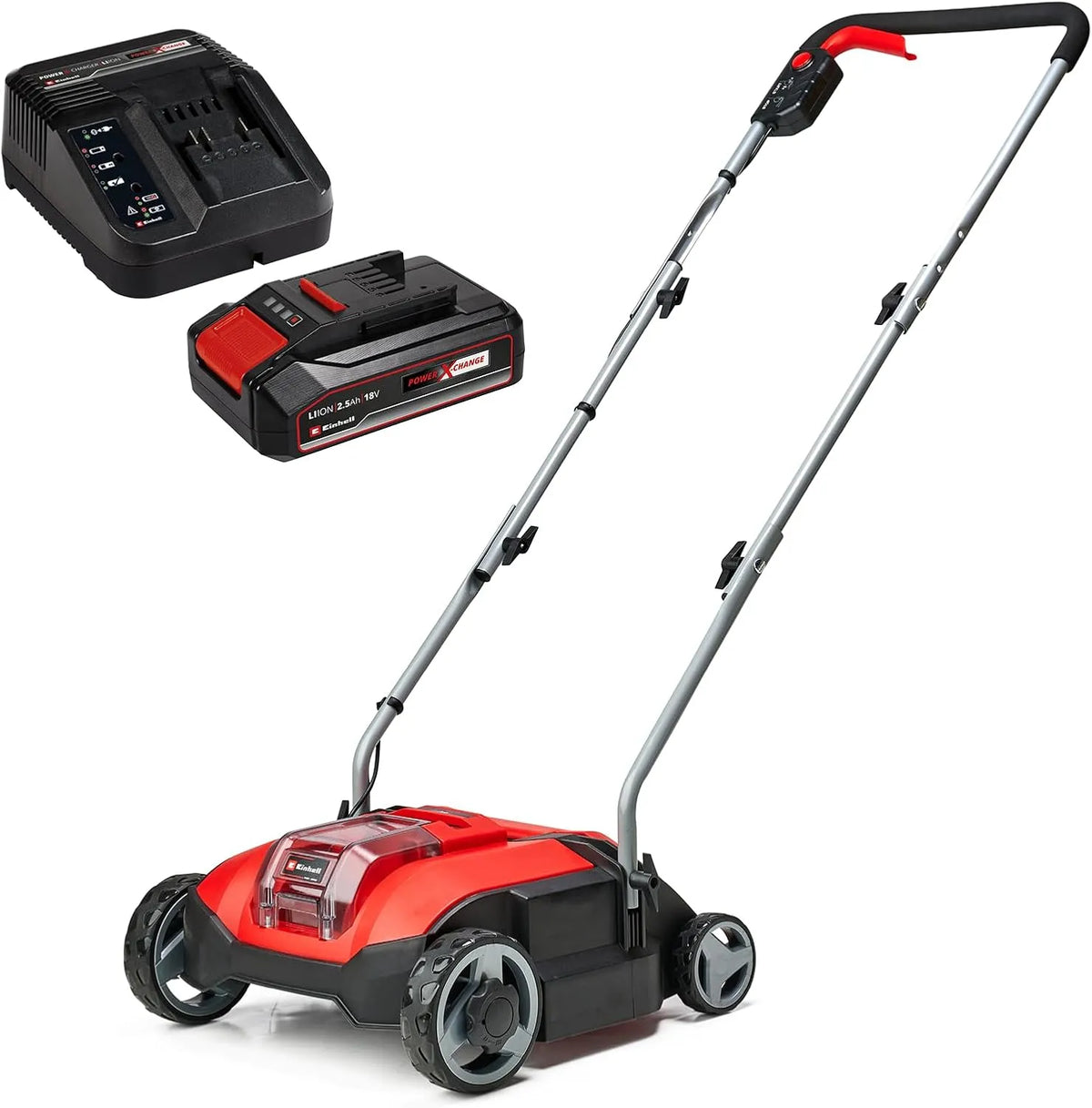 Einhell Scarificateur à fonctionnement sans fil GC-SC 18, Scarificateur sans fil /28 Li-Solo PXC, tension 18 V, rouleau 28 cm, Li-Ion