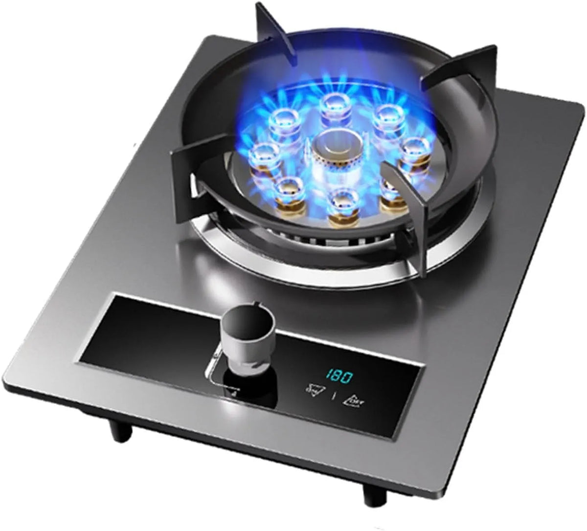 Cuisinière à gaz, de 33 cm, feu concentré à injection directe à neuf trous de 7,2 kW, fonction de minuterie de 180 minutes