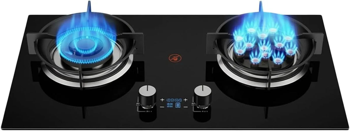 Cuisinière à gaz, Table De Cuisson 5,2 KW, 2 Brûleurs, Double Usage GPL, NG, Avec Protection Contre Les Flammes