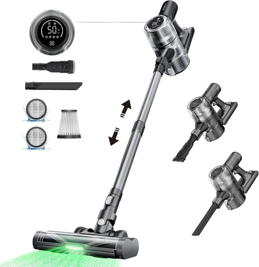 Aspirateur balai P13 Proscenic Neuf, sans Fil,550W 45KPa Aspirateur Sans Fil Puissant, LED Écran, Tube télescopique