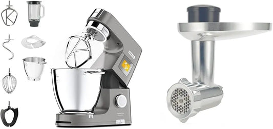 Kenwood robot pâtissier KWL90.034SI, Multifonction avec Bol de 7L, puissance 1400 W, finition argentée, Titanium Chef Pâtissier XL