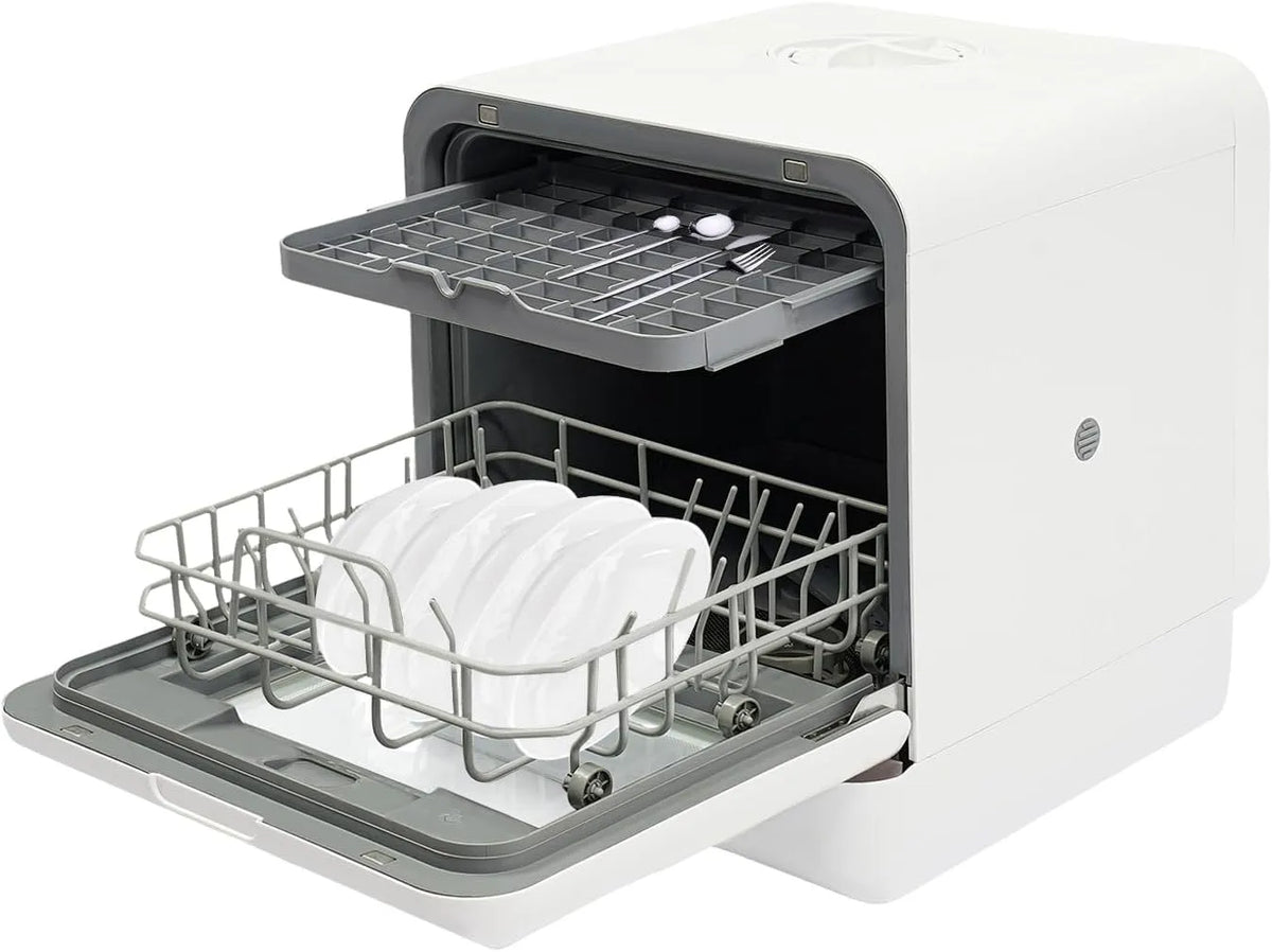 Lave-vaisselle, portable compact avec 4 modes de lavage, de table 1100 W, réservoir d'eau de 6 l, mini familial de 4 à 6