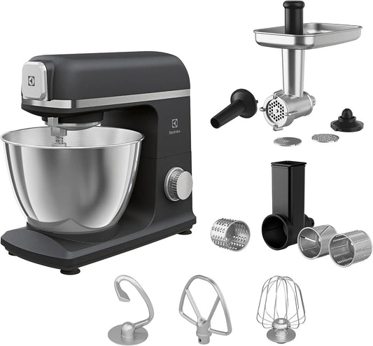 Electrolux robot de cuisine E5KM1-6GBP, capacité 5 L finition noire, finition grise 1200 W
