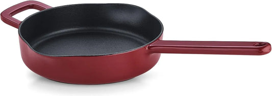 Moments Poêle En Fonte Émaillée Fissler Collection, À Bord Haut, Œillet De Suspension, PTFE, Rouge Bordeaux, largeur 24 cm, Anti-adhésive, Sans PFAS