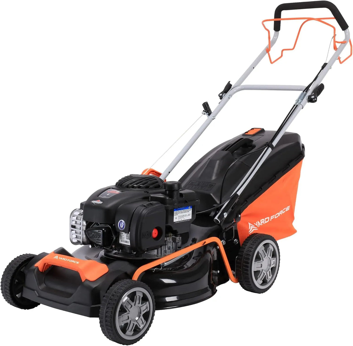 Tondeuse à gazon 450E B46CK Yard Force, Thermique autopropulsée- 46cm avec Moteur à Essence Briggs & Stratton Series GM