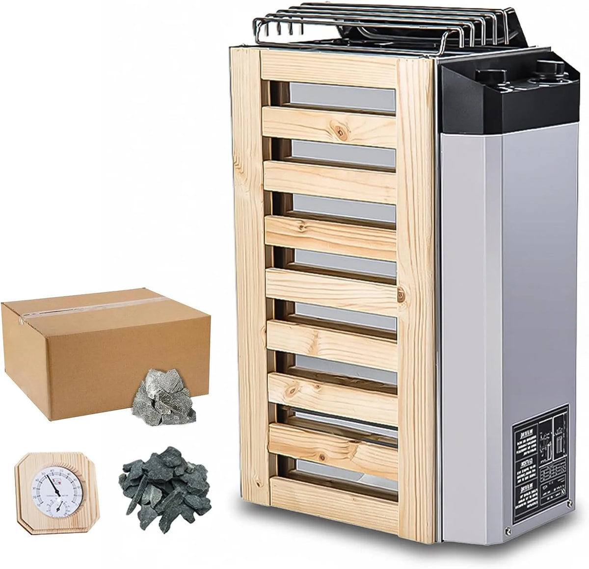 Sauna électrique 220 V 3,6 KW avec Contrôleur Intégré Poêle De, Adapté Aux Saunas De 150 Pieds Cubes pour La Maison, Les Saunas Vapeur, Les Spas